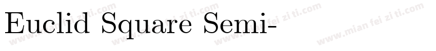 Euclid Square Semi字体转换